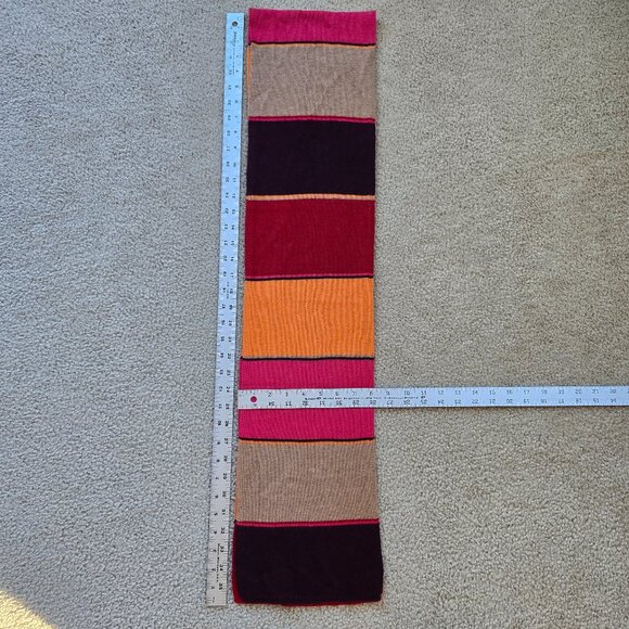 NWOT Cashmere Colorblock Scarf - Picture 2 of 8